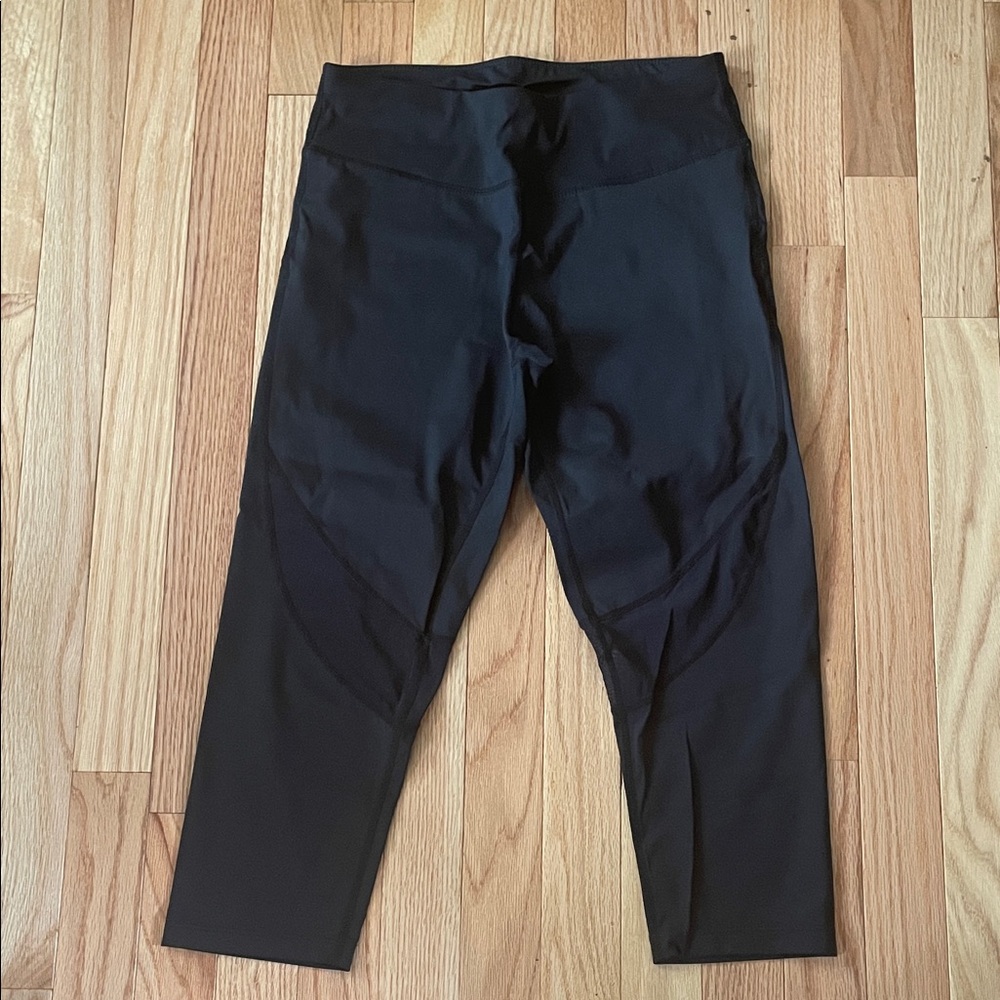 Zakti Leggings Womens 8 Black Midi Rise Compression Athletic Running Workout